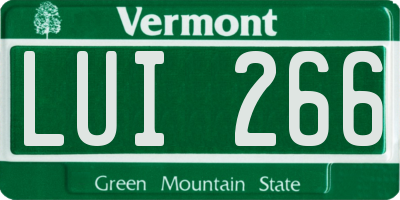 VT license plate LUI266