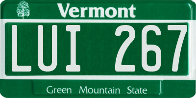 VT license plate LUI267