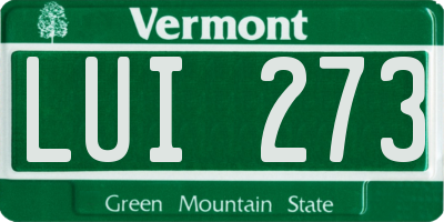 VT license plate LUI273