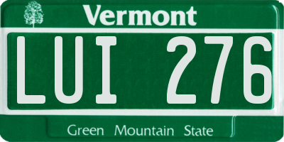 VT license plate LUI276