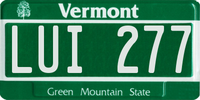 VT license plate LUI277