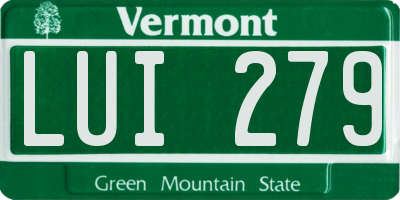 VT license plate LUI279
