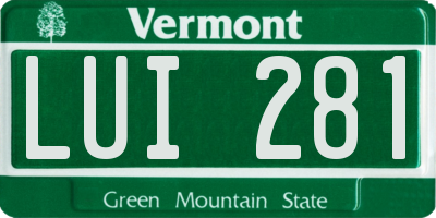 VT license plate LUI281