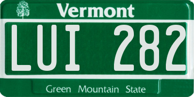 VT license plate LUI282