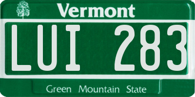 VT license plate LUI283