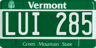 VT license plate LUI285
