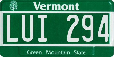 VT license plate LUI294