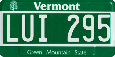 VT license plate LUI295