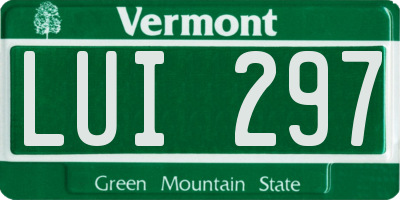 VT license plate LUI297