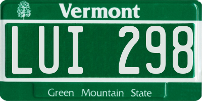 VT license plate LUI298