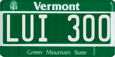 VT license plate LUI300