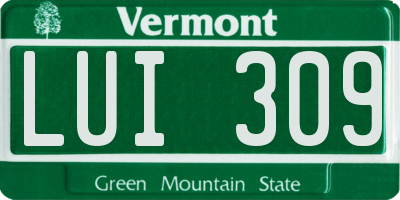 VT license plate LUI309