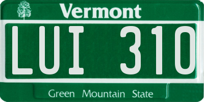 VT license plate LUI310