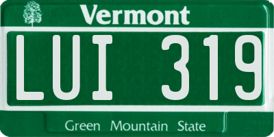 VT license plate LUI319