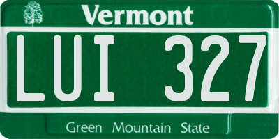 VT license plate LUI327