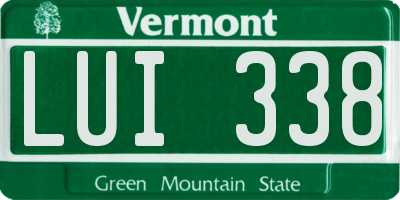 VT license plate LUI338