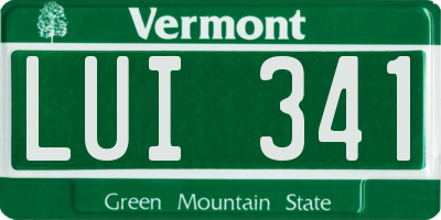 VT license plate LUI341