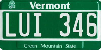 VT license plate LUI346