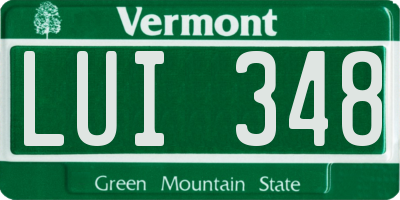VT license plate LUI348