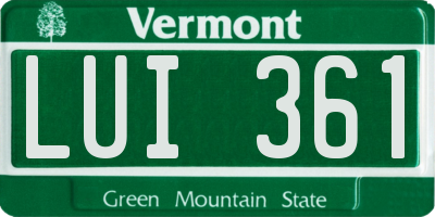VT license plate LUI361