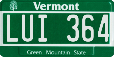 VT license plate LUI364
