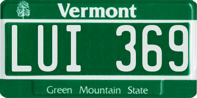 VT license plate LUI369