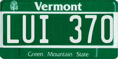 VT license plate LUI370