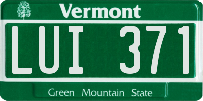 VT license plate LUI371