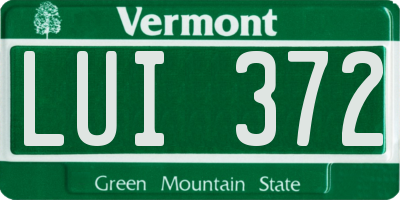 VT license plate LUI372