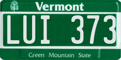 VT license plate LUI373