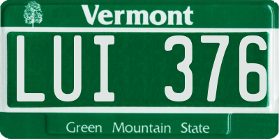VT license plate LUI376