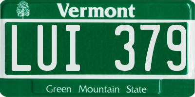 VT license plate LUI379