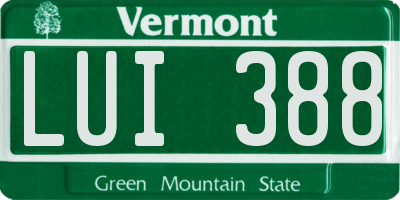 VT license plate LUI388