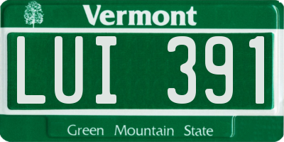 VT license plate LUI391