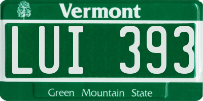 VT license plate LUI393