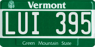 VT license plate LUI395