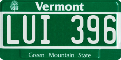 VT license plate LUI396
