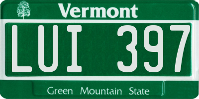 VT license plate LUI397