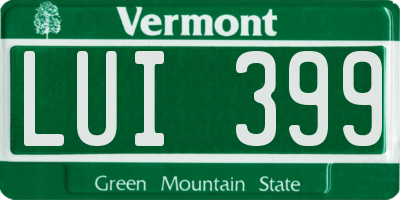 VT license plate LUI399