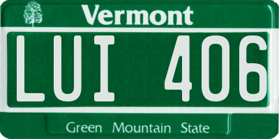 VT license plate LUI406