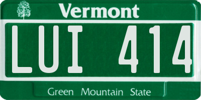VT license plate LUI414