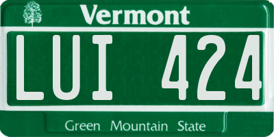 VT license plate LUI424