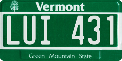 VT license plate LUI431