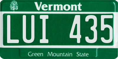 VT license plate LUI435
