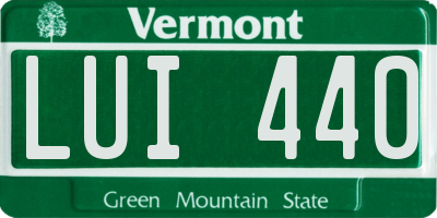 VT license plate LUI440