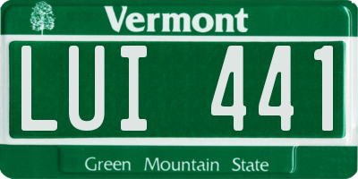 VT license plate LUI441