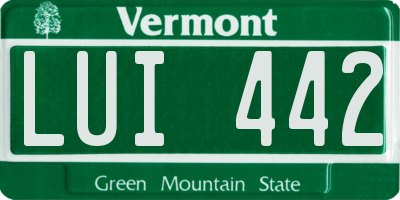 VT license plate LUI442