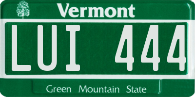 VT license plate LUI444