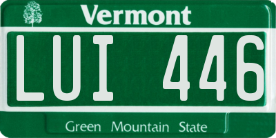VT license plate LUI446