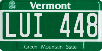 VT license plate LUI448